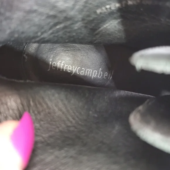 Jeffrey Campbell Lita Platform Boot Size 7.5 Leather Wood Goth Edgy Lady Gaga - Picture 14 of 14